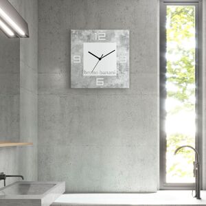 Bruno Banani Wanduhr »Beton auf Alu«, analog, 30 cm grau Größe