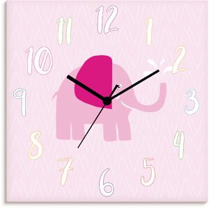Artland Wanduhr »Elefant auf rosa«, wahlweise mit Quarz- oder Funkuhrwerk,... pink Größe
