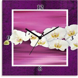 Artland Wanduhr »Orchideen - violett«, wahlweise mit Quarz- oder Funkuhrwerk,... lila Größe