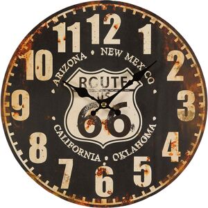 Ambiente Haus Wanduhr »Route 66 Wanduhr 28cm« schwarz Größe