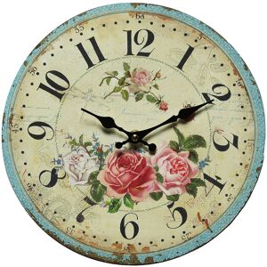 Ambiente Haus Wanduhr »Rosen Wanduhr 28cm« bunt Größe