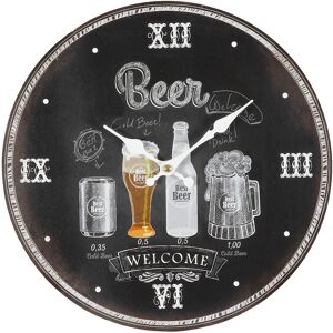 Ambiente Haus Wanduhr »Wanduhr - Beer 28cm« schwarz Größe