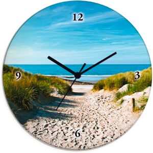 Artland Wanduhr »Strand mit Sanddünen und Weg zur See«, wahlweise mit Quarz-... natur Größe