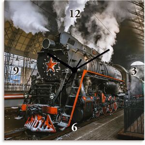 Artland Wanduhr »Dampflokomotive«, wahlweise mit Quarz- oder Funkuhrwerk,... braun Größe