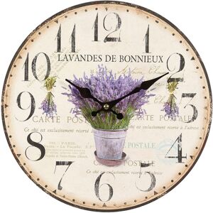 Ambiente Haus Wanduhr »Lavendel Wanduhr 28cm« lila Größe