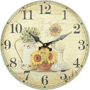 Ambiente Haus Wanduhr »Sonnenblume Wanduhr 28cm« bunt Größe