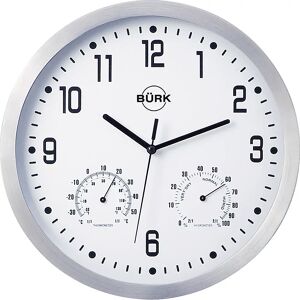 kaiserkraft Wanduhr, Ø 250 mm, Funkuhrwerk, Zifferblatt weiß