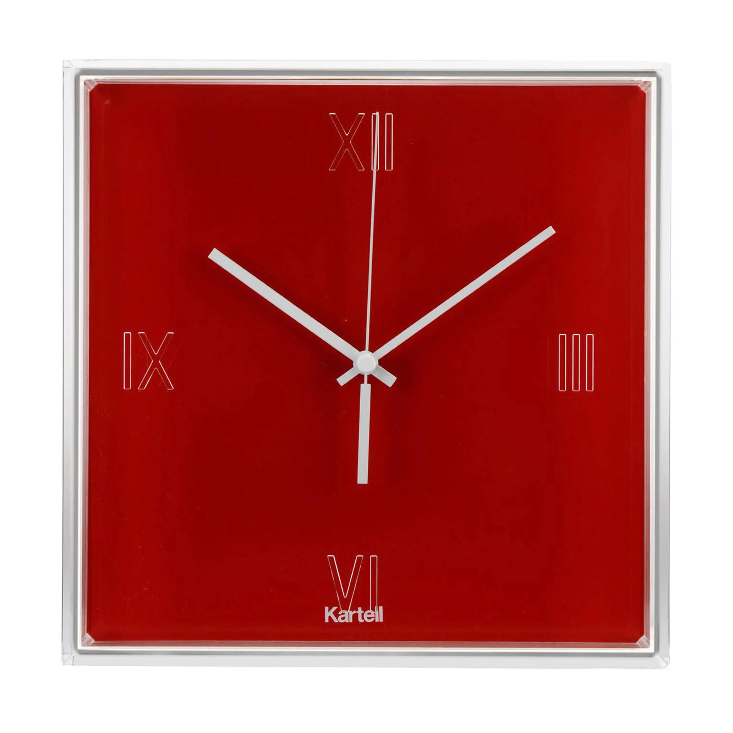 Kartell Tic & Tac Wanduhr  rot