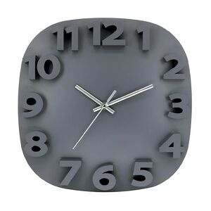 Orion91 Wanduhr moderne 3D Dunkelgraue 30x30cm O91