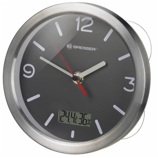 Bresser wanduhr MyTime Bath 25 cm silber/grau