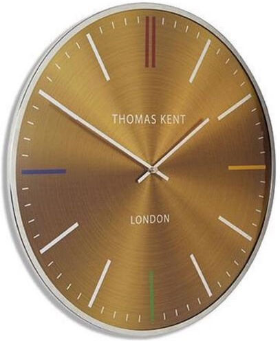 Thomas Kent wanduhr Oyster 65 cm Stahl bernstein/silber