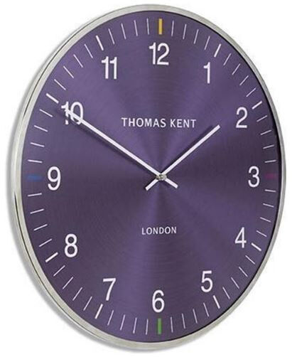 Thomas Kent wanduhr Oyster 65 cm Stahl lila/silber