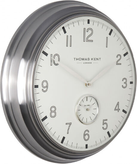 Thomas Kent wanduhr Timekeeper 48 x 11,5 cm Stahl weiß/silber