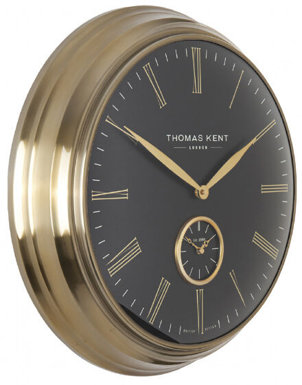 Thomas Kent wanduhr Timekeeper 48 x 11,5 cm Stahl schwarz/gold