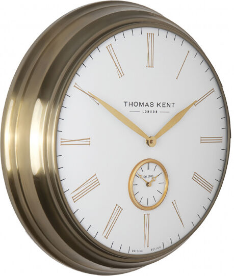 Thomas Kent wanduhr Timekeeper 71 x 11 cm Stahl weiß/gold