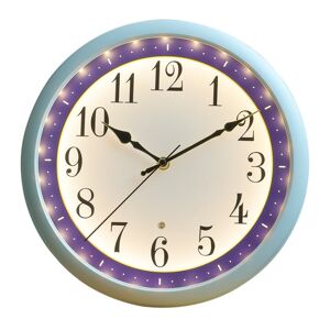 shopnbutik 12 Inch Living Room Intelligent Voice Control Luminous Mute Wall Clock(White)