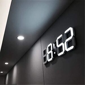 3d led vægur, moderne digitalt vækkeur kompatibelt med hjem, køkken, kontor, sengebord, vægur, 24 eller 12 timers visning