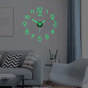 FMYSJ 40 cm lysende vægure DIY digitalt ur lysende ur Akryl diy vægur Stue soveværelse vægklistermærkeur (FMY)