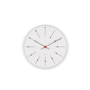 Arne Jacobsen Clocks Arne Jacobsen Bankers Vægur Ø: 12 cm - Hvid/Sort/Rød