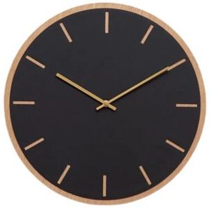 Hemverk Vægur Ø: 28 cm – Nero Oak/Gold