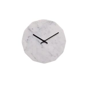 Hemverk Vægur Ø: 28 cm – Marble Bianco/Black
