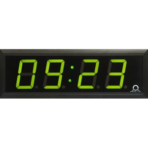 kaiserkraft Reloj digital LED, H x A x P 118 x 333 x 39 mm, negro, LED verde