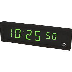 kaiserkraft Reloj digital LED, H x A x P 118 x 423 x 39 mm, negro, LED verde