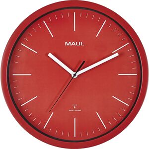 MAUL Reloj de pared jump, mecanismo de relojería controlado por radio, rojo