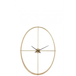 LANADECO Reloj ovalado de metal dorado sin fondo con un diámetro de 1255 cm