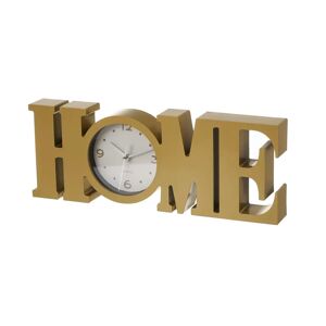 LOLAhome Reloj Home dorado mate de plástico de 39x14 cm