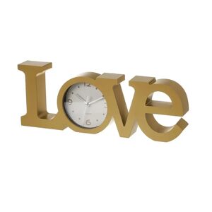 LOLAhome Reloj Love dorado mate de plástico de 39x14 cm
