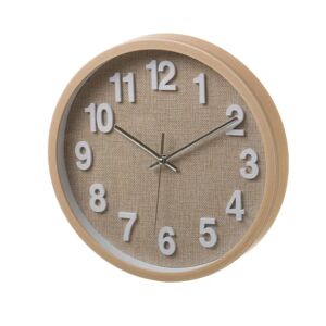 LOLAhome Reloj de pared beige de plástico de 30 cm