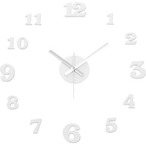 LOLAhome Reloj de pared adhesivo blanco de polipropileno de 60 cm