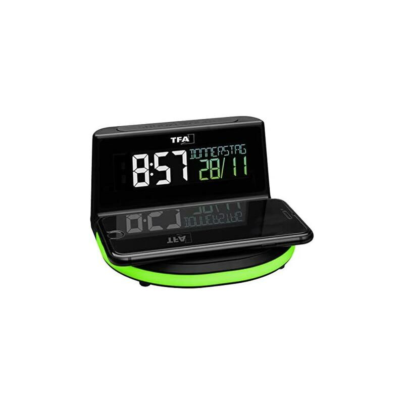 TFA Dostmann Reloj Despertador con Proyector Negro