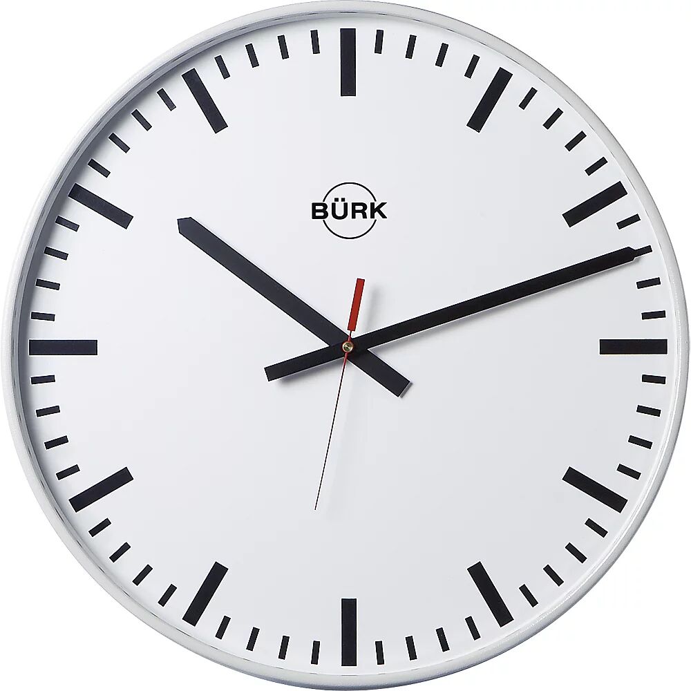 kaiserkraft Reloj de pared: el universal, Ø 400 mm, mecanismo de relojería de cuarzo, con rayas