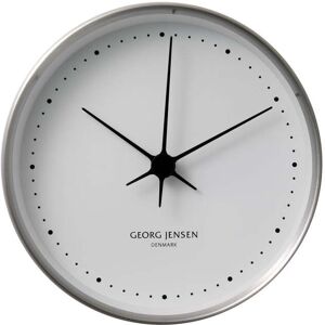 Georg Jensen - Henning Koppel horloge murale Ø 10 cm, Acier inoxydable / blanc