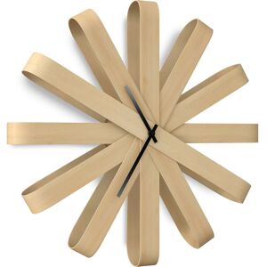 - Ribbonwood Horloge murale, hêtre naturel