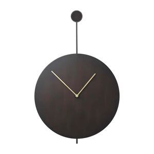 ferm LIVING - Horloge murale trace, noir / laiton