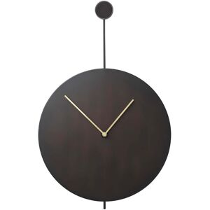 ferm LIVING - Horloge murale trace, noir / laiton