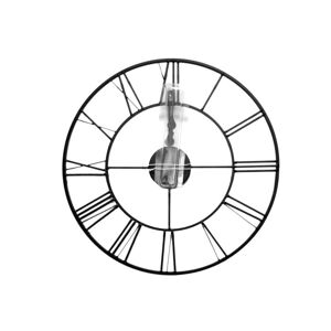 Conforama Horloge murale Ø40 cm  en métal CLEM coloris noir
