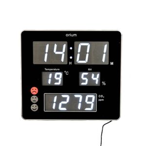 Orium Horloge et mesureur de CO2. Affichage LED. Température et taux d'humidité.