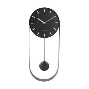 Present Time Horloge en metal noire H50cm