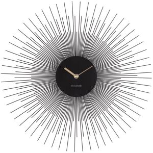 Present Time Horloge murale en metal noire