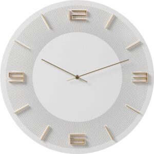 Kare Design Horloge blanche et dorée D49