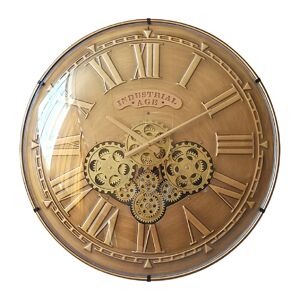 EMDE Horloge mecanisme convexe verre dore 60cm