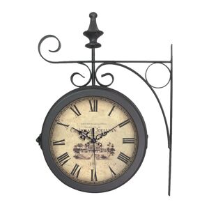 EMDE Horloge ronde double face suspendue 27x38cm