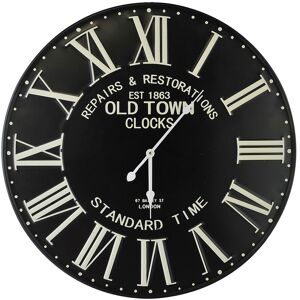 EMDE Horloge ronde métal noir 58cm