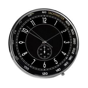 EMDE Horloge ronde effet montre noire 28x28cm