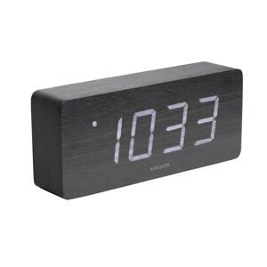 Karlsson Horloge réveil en bois h. 9 cm noir
