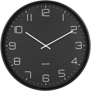 Karlsson Horloge murale en acier noir